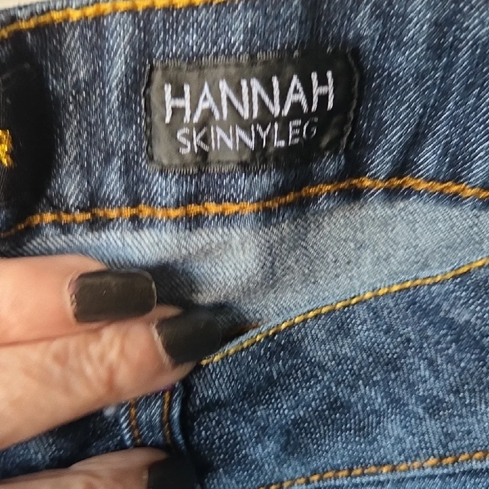 Hannah Skinnyleg Rocawear Dark Blue Skinny Jeans Size 15 Y2k - Picture 8 of 16